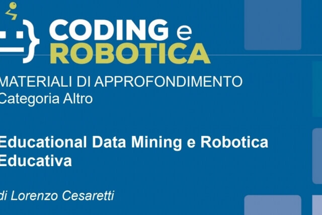 Anteprima articolo Educational Data Mining e Robotica Educativa